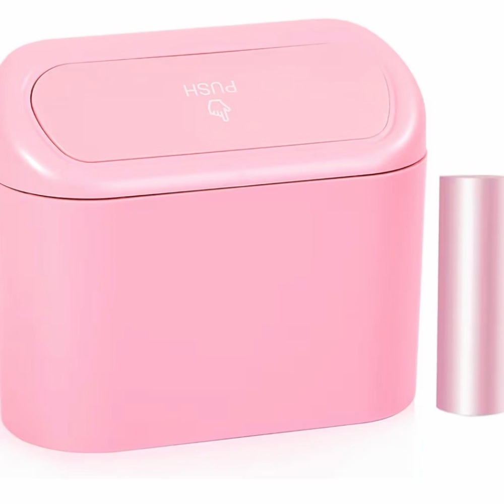 Pink Mini Trash Can